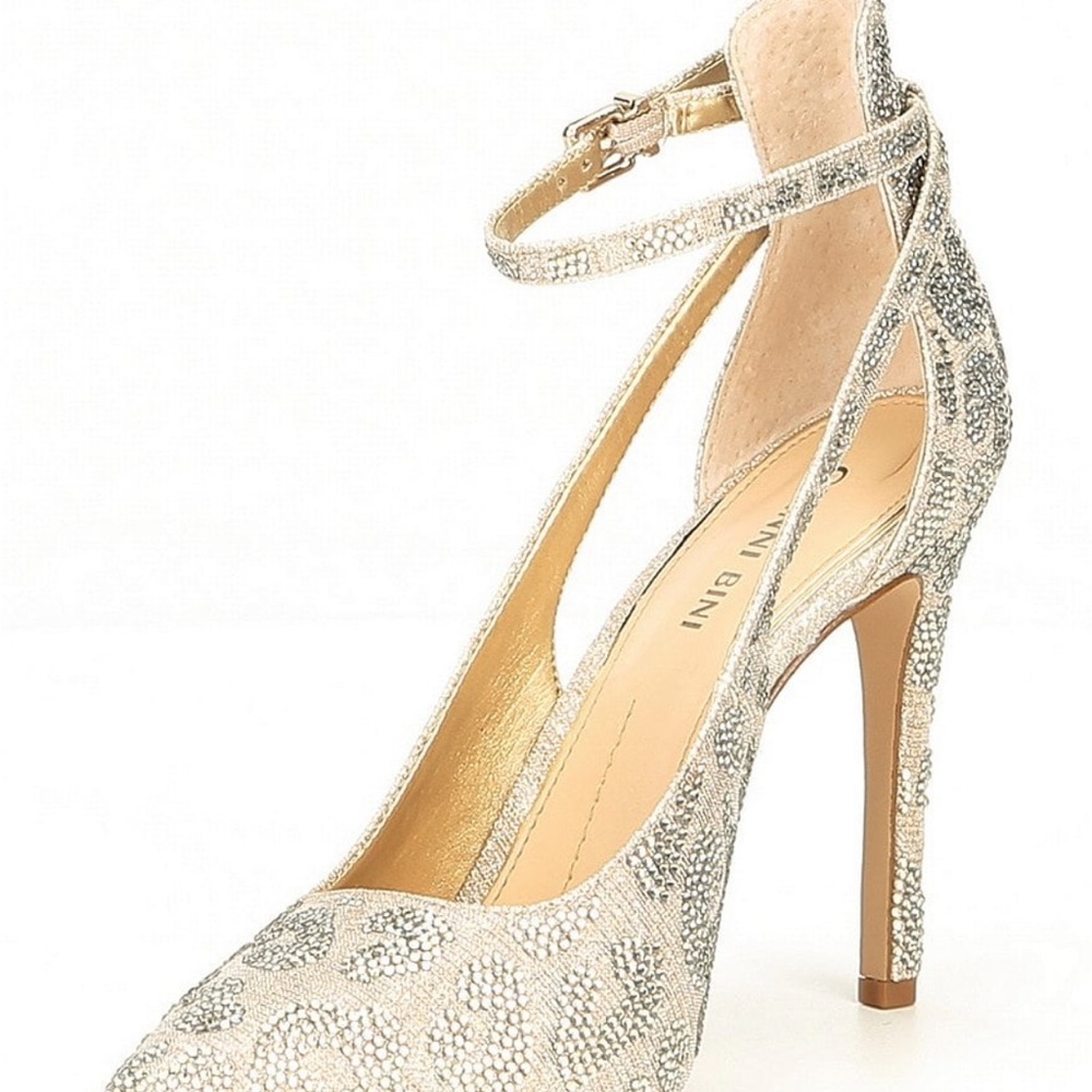 Gianni Bini Leopard Rhinestone Heels